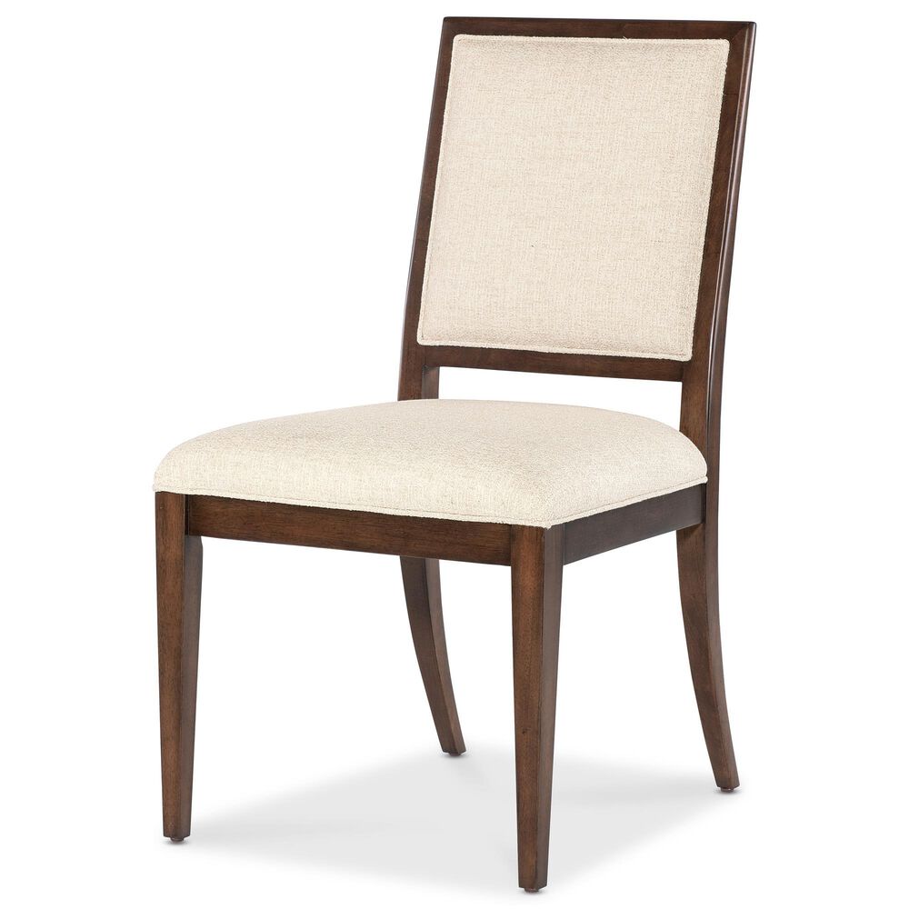 Hooker Furniture Archives Side Chair with Curate Wheat Upholstered in Classic Walnut, , large