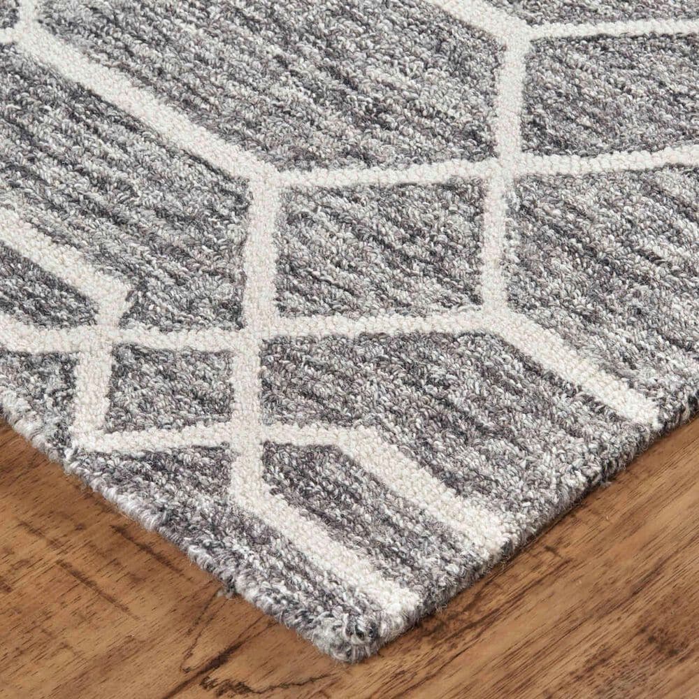 Feizy Belfort 5&#39; x 8&#39; Charcoal and Ivory Area Rug, , large
