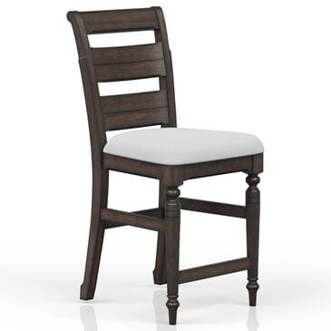 Bernards Bellamy Lane Ladder Back Counter Stool in Rich Chocolate Brown, , large