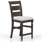 Bernards Bellamy Lane Ladder Back Counter Stool in Rich Chocolate Brown, , large