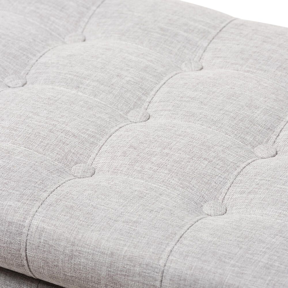 Baxton Studio Kaylee Storage Ottoman Bench in Grayish Beige, , large