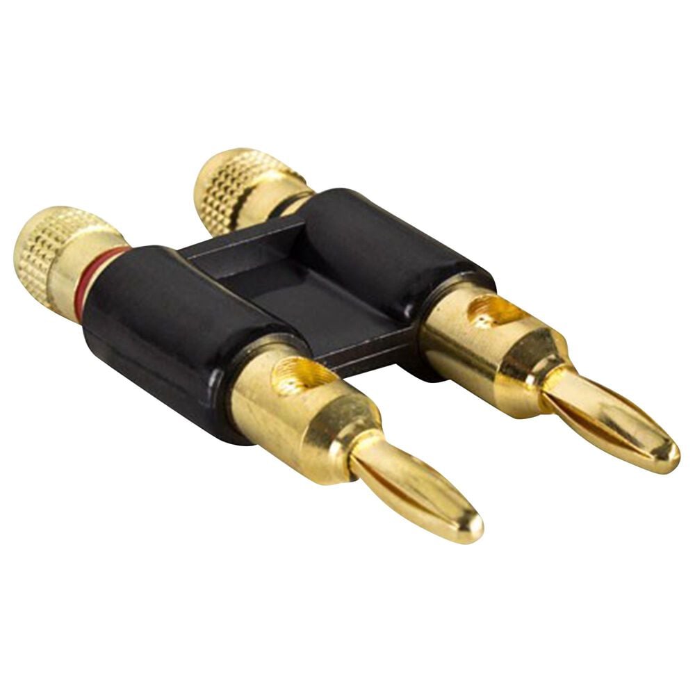 Helios Double Banana Plug in Black and God, , large