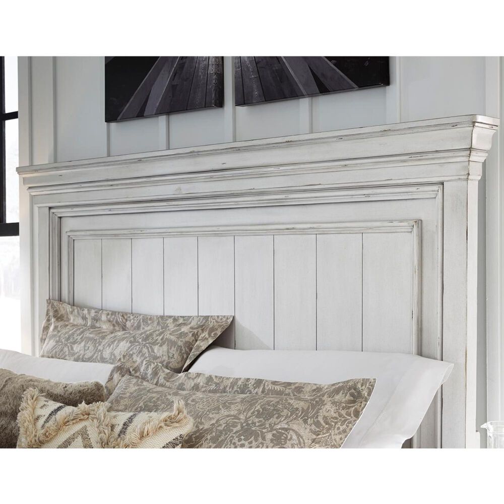 Ashley Kanwyn Queen Storage Bed in Distressed Whitewash, , large