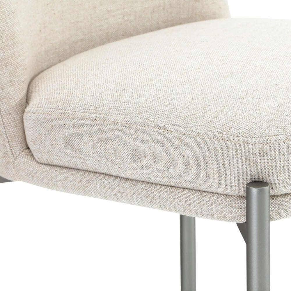 Urban Home Crossroads 2.0 Dion Counter Stool with Natural Light in Brushed Nickel, , large