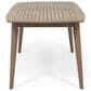 Hearth and Haven Outdoor Acacia Wood Expandable Dining Table in Gray, , large