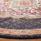 Safavieh Monaco MNC254Z 5" Round Black and Blue Area Rug, , large