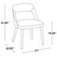 Lumisource Rina Side Chair with Cream Cushion in Black (Set of 2), , large
