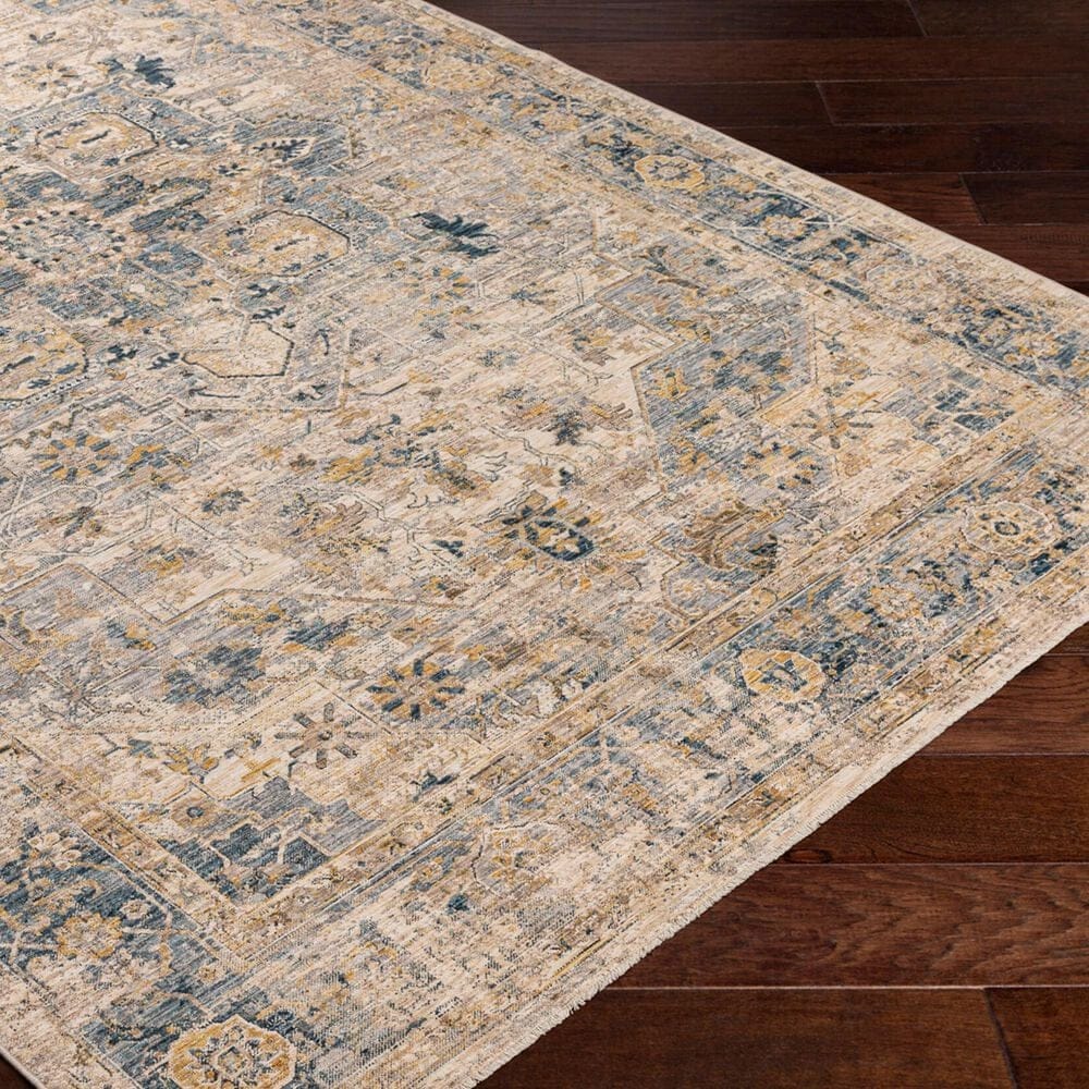 Surya Aspendos 12&#39; x 15&#39; Denim, Ice Blue, Taupe, Cream, Light Beige and Mustard Area Rug, , large