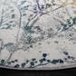 Safavieh Aria Floral 6"6" Round Ivory and Blue Area Rug, , large