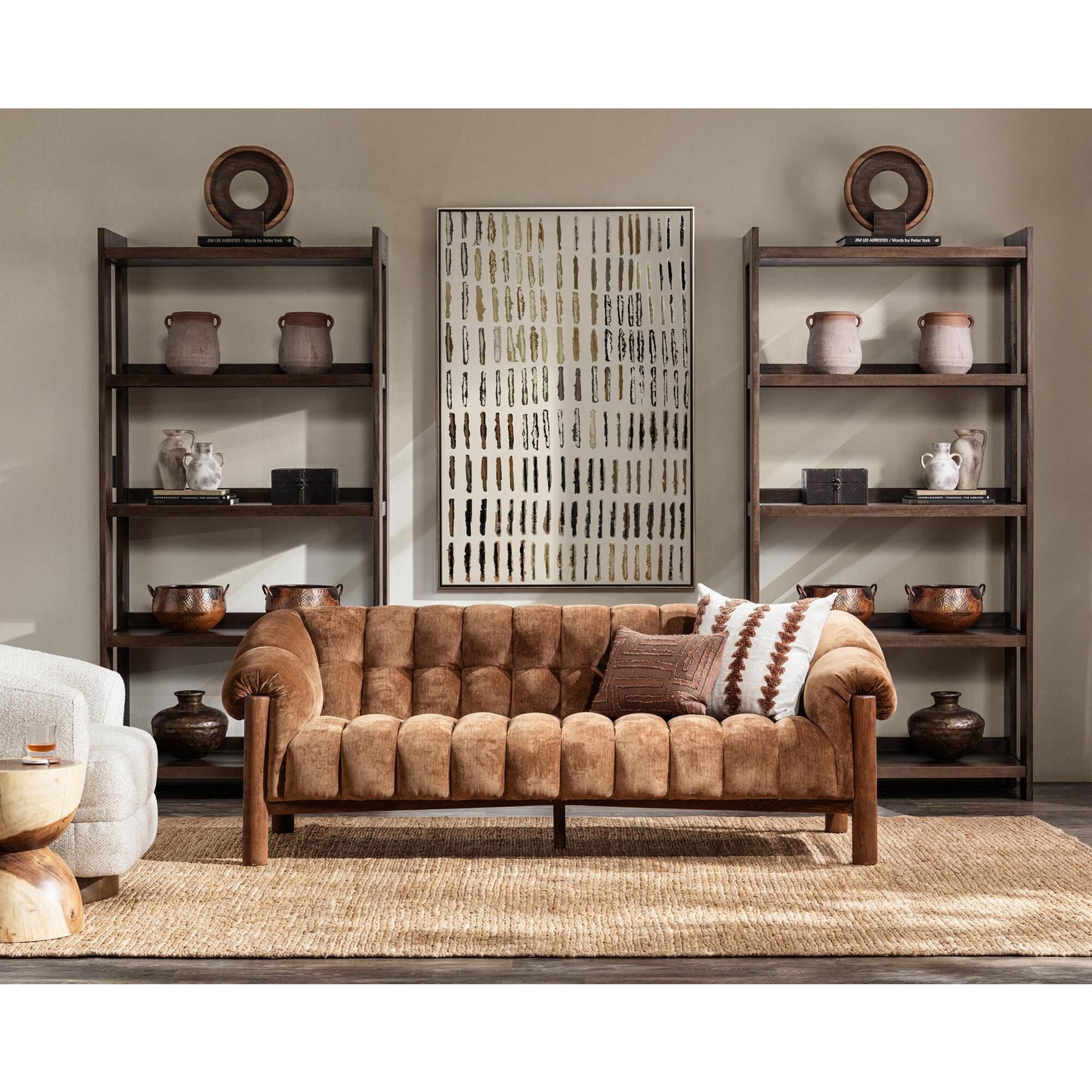 Classic Home Sansa Stationary Sofa in Bronze