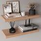 Hearth and Haven Ecco32" Floating Wall Shelf in Light Brown (Set of 2), , large