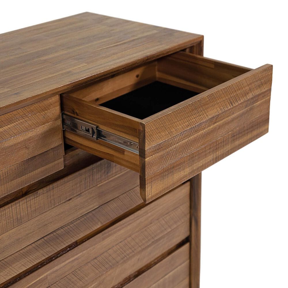 LH Imports Gia 5-Drawer Chest in Warm Pecan, , large