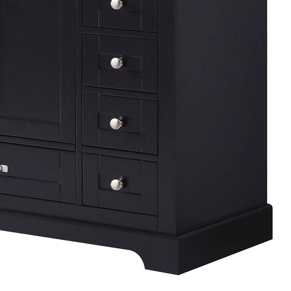 Lexora Home Dukes 84&quot; Double Bathroom Vanity in Espresso with 2 cm White Quartz Top and Rectangular Sinks, , large