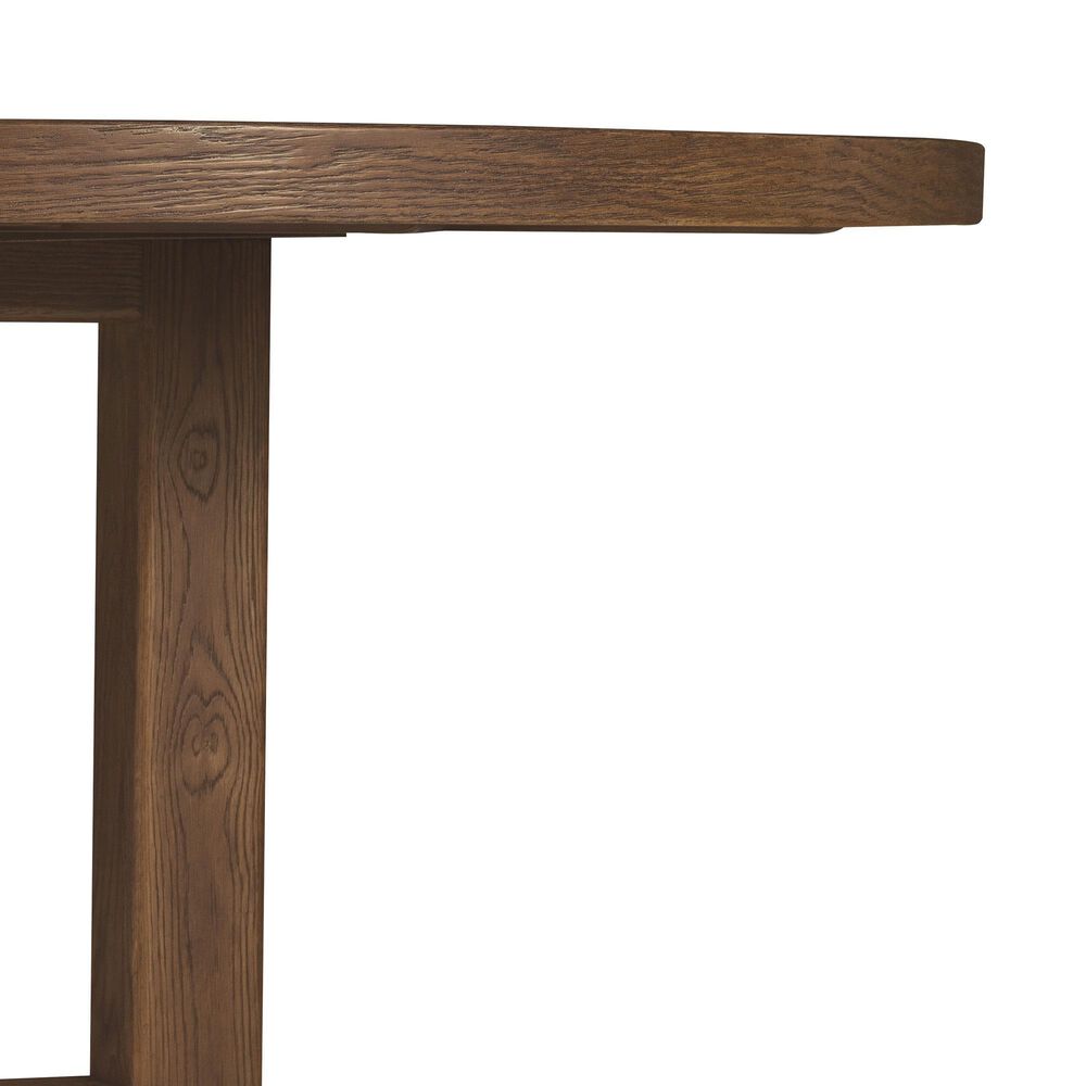 Hooker Furniture Driftwood 7-Piece Round Dining Set in Burnt Timber and Worn Saddle, , large