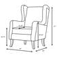 Coaster Elmbrook Wingback Accent Club Chair in Brown, , large