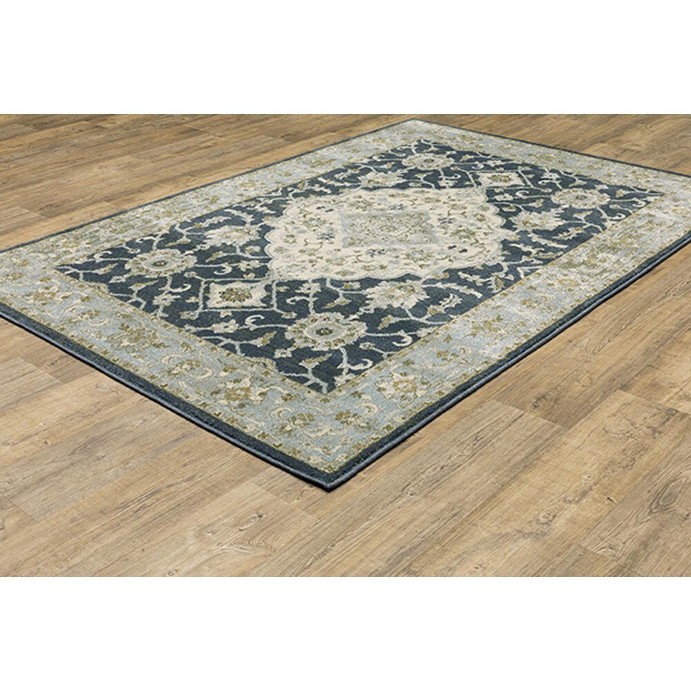 Oriental Weavers Branson 3&#39;3&quot; x 5&#39; Blue and Ivory Area Rug, , large