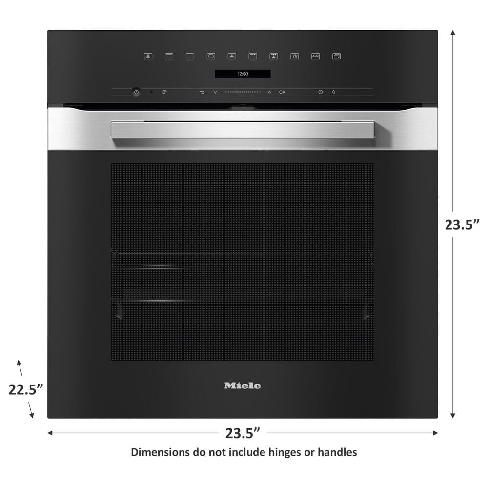 Miele Appliances PureLine 24&quot; Smart Single Electric Wall Oven with Self Clean in Stainless Steel, , large
