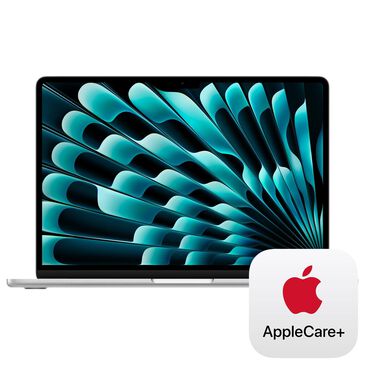 Apple MacBook Air 13.6" Laptop - Apple M4 chip 10-core CPU - 16GB RAM - 10-core GPU - 512GB SSD in Silver with 3-Year AppleCare+, , large