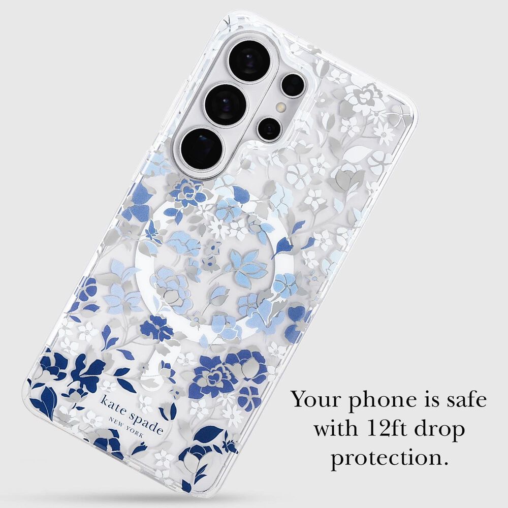 Kate Spade Protective Case with Magnet for Samsung Galaxy S26 in Flowerbed Blue, , large