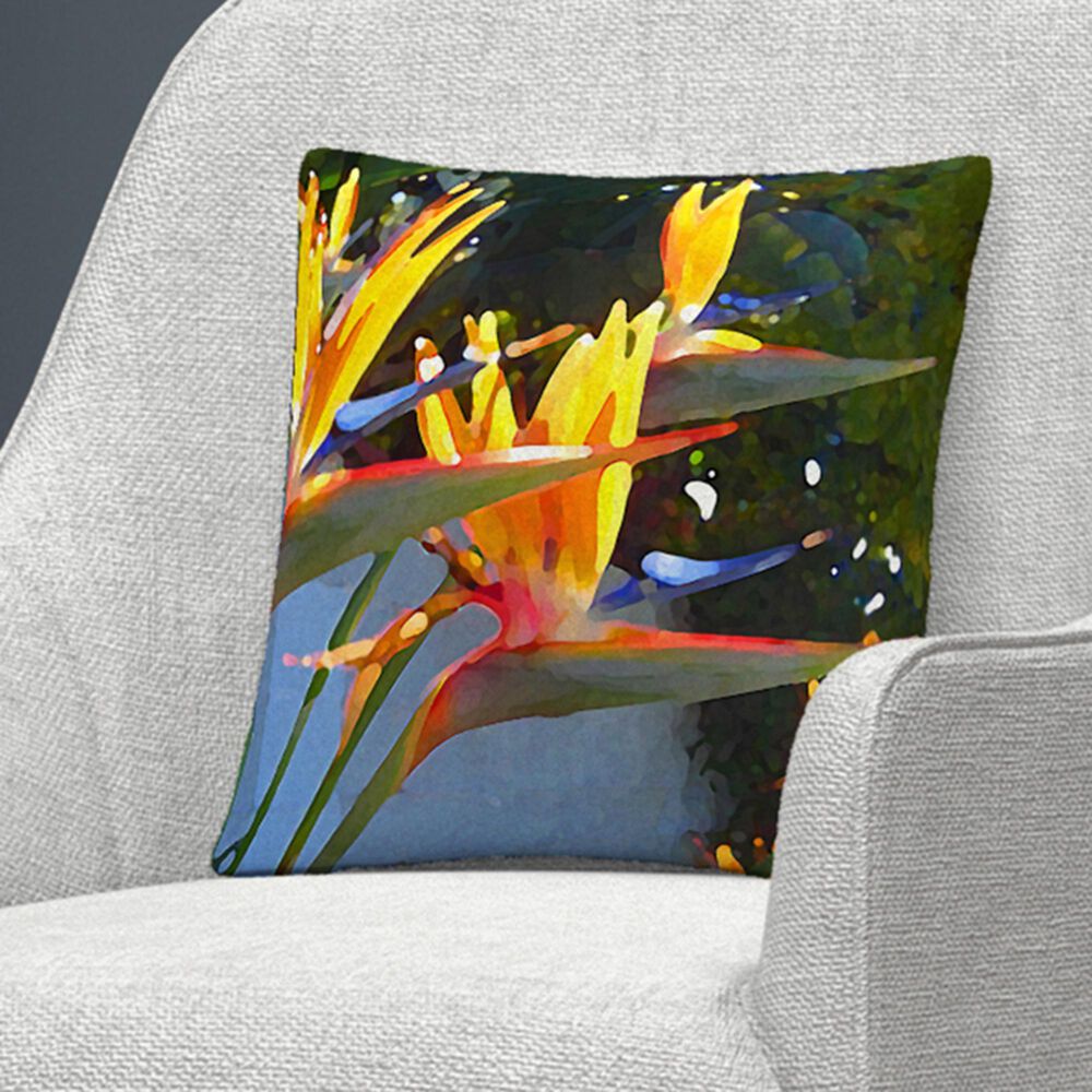 Timberlake Amy Vangsgard 'Bird of Paradise Backlit by Sun' 16 x 16 Decorative Throw Pillow, , large