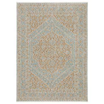 Oriental Weavers Echo Oriental Beige and Blue 5"3" x 7"6" Area Rug, , large