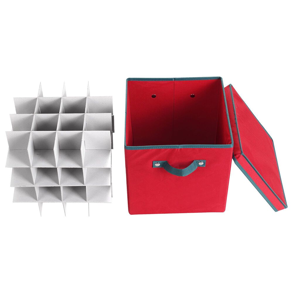 Timberlake Ornament Storage Box in Red &#40;Set of 2&#41;, , large