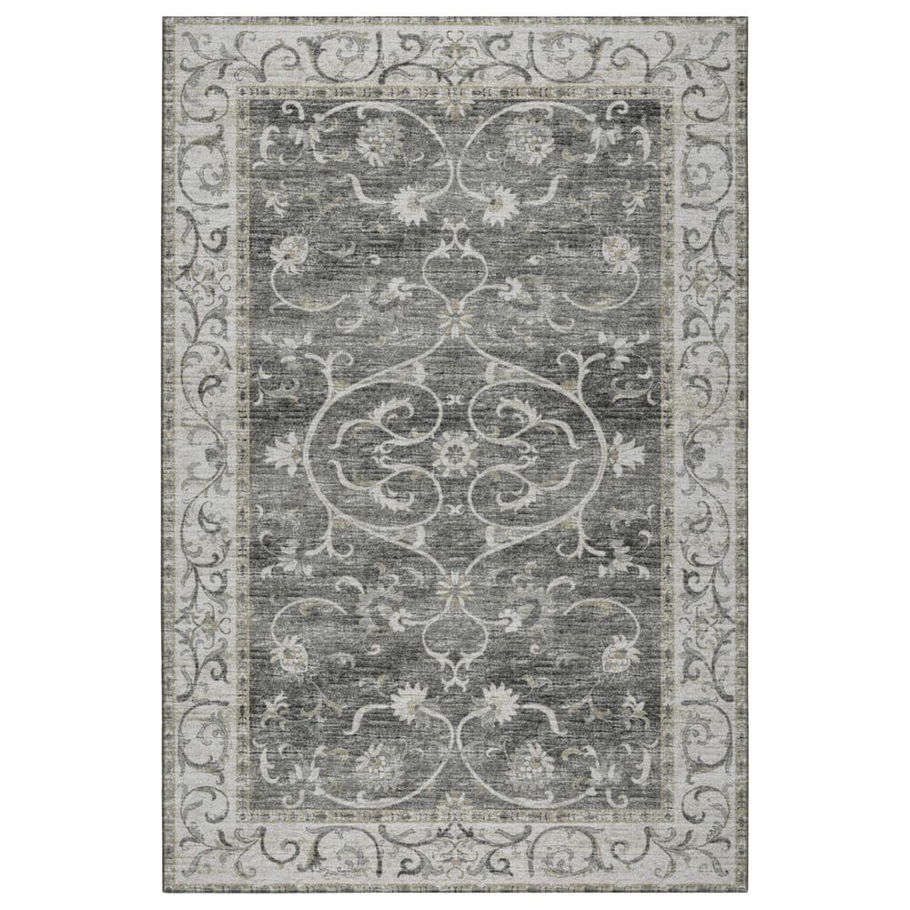 Dalyn Rug Company Tuscany 9" x 12" Charcoal Indoor/Outdoor Area Rug, , large