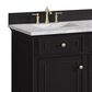 James Martin Vanities Lorelai 60" Double Vanity in Black Onyx with 3 cm Carrara White Marble Top, , large