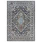 RIZZY Signature Gray and Multicolor 5"2" x 7"9" Area Rug, , large