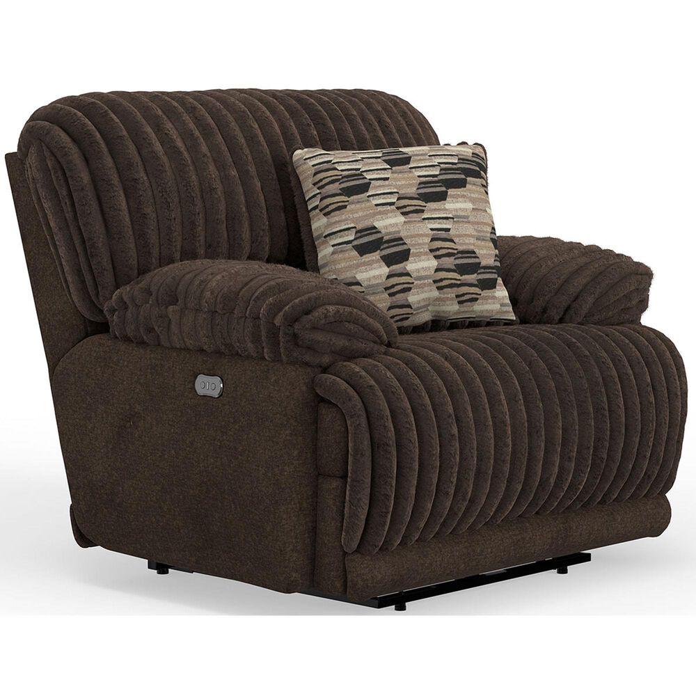 Hartsfield Hollifield Power Wall Hugger Recliner in Chocolate, , large