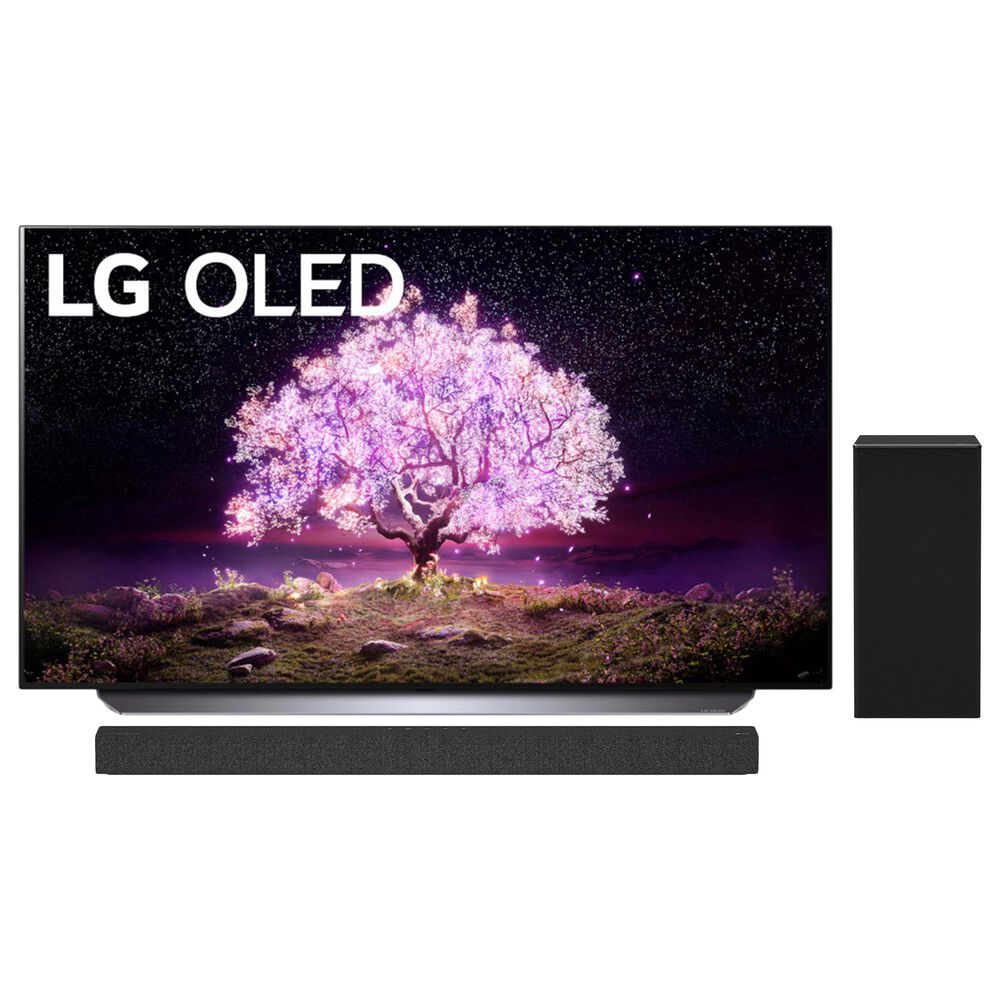 LG 55" C1 Class 4K OLED UHD - Smart TV with 5.1 Channel High Res Audio Sound Bar, , large