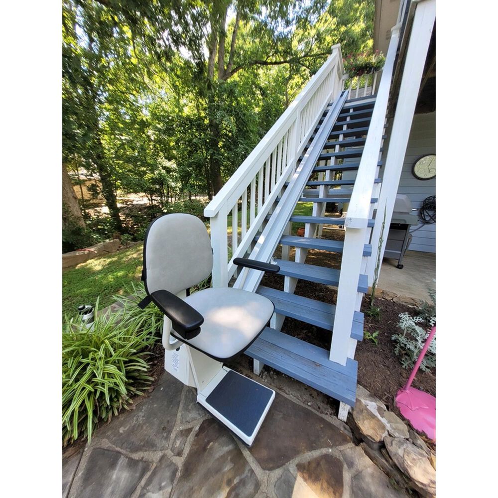 Staying Home Legacy Lifts Indoor/Outdoor Stair Lift Chair with Track Assembly in Black, , large