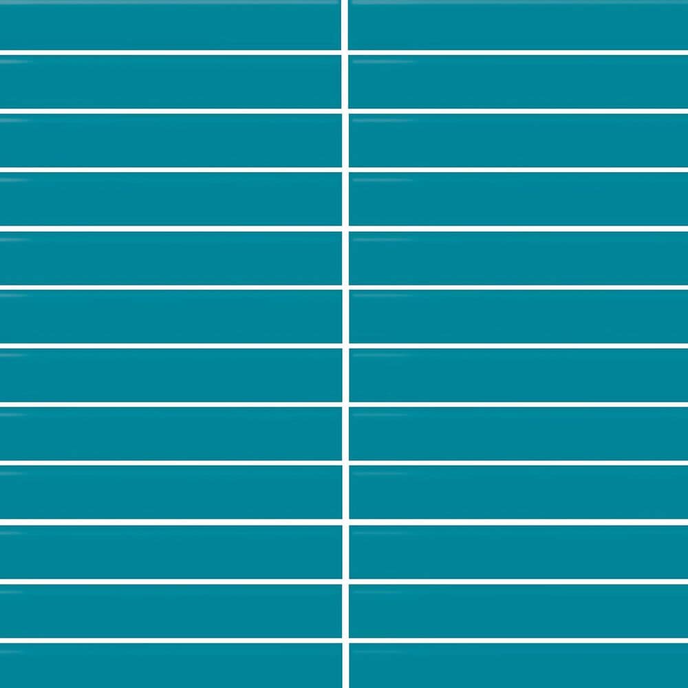 Dal-Tile Color Wheel Ocean Blue 12&quot; x 10&quot; Ceramic Mosaic Sheet, , large