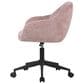 Impressions Vanity Emily Swivel Vanity Chair with Pink Cushion in Black, , large