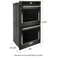 KitchenAid 30" Double Wall Oven in Black Stainless Steel, , large