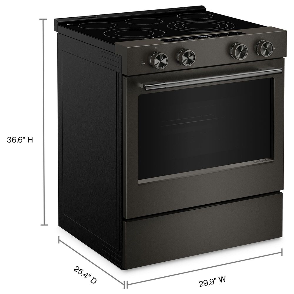 KitchenAid 5.3 Cu. Ft. Smart Slide-in Electric Range in Black Ore, , large