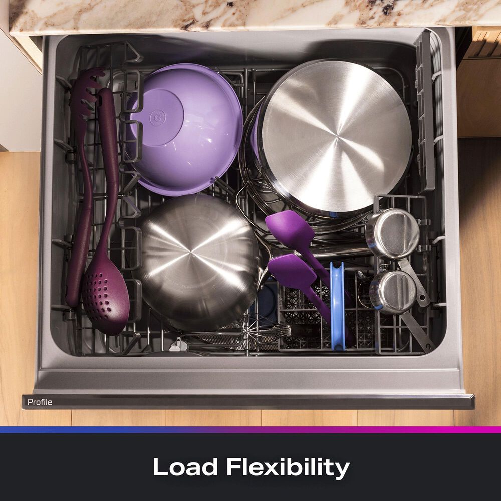 GE Profile 24&quot; Dishwasher Double Drawer in Stainless Steel, , large