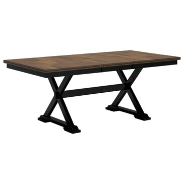 Ashley Wildenauer Dining Table in Deep Brown and Satin Black - Table Only, , large