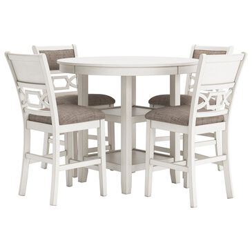 Ashley Erinberg 5-Piece Counter Height Dining Set in Antique White, , large