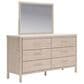 Ashley Cadmori Dresser and Mirror in Brown and White, , large