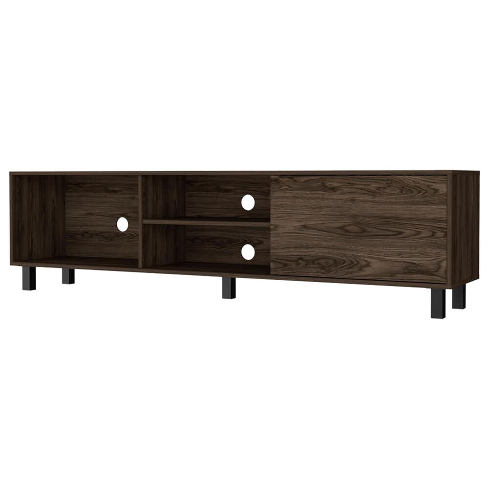 RST Brands Lindon 71" TV Media Stand in Walnut and Black, , large