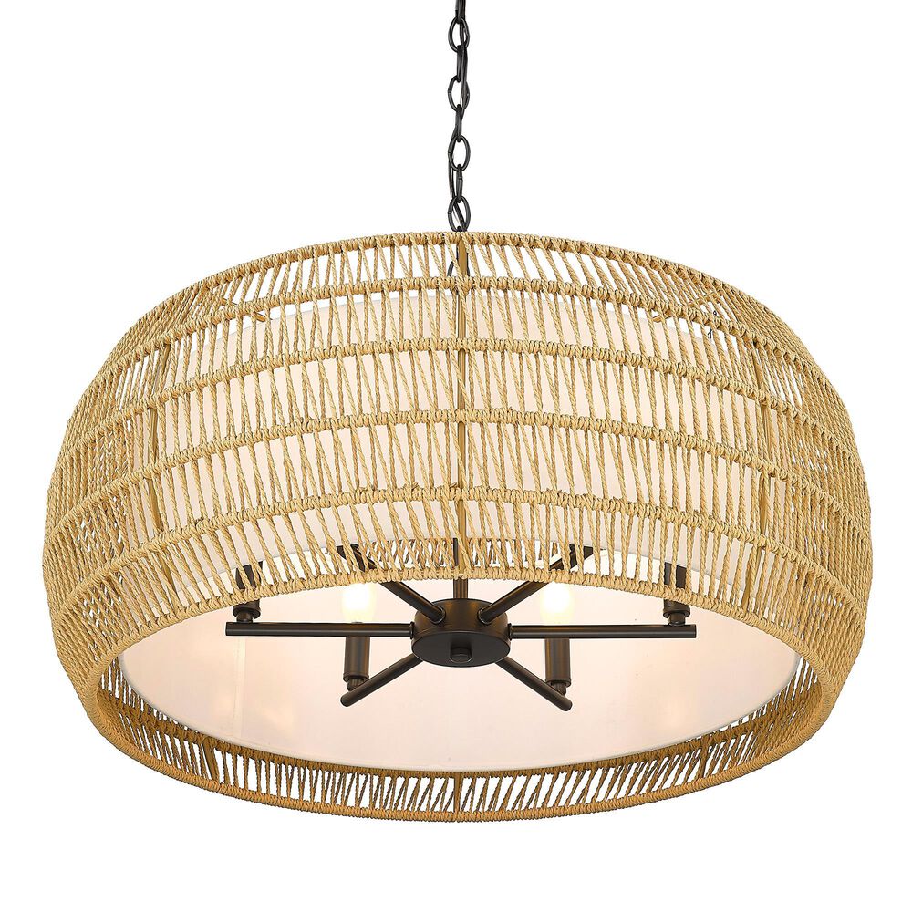 Golden Lighting Everly 6-Light Chandelier in Matte Black, , large