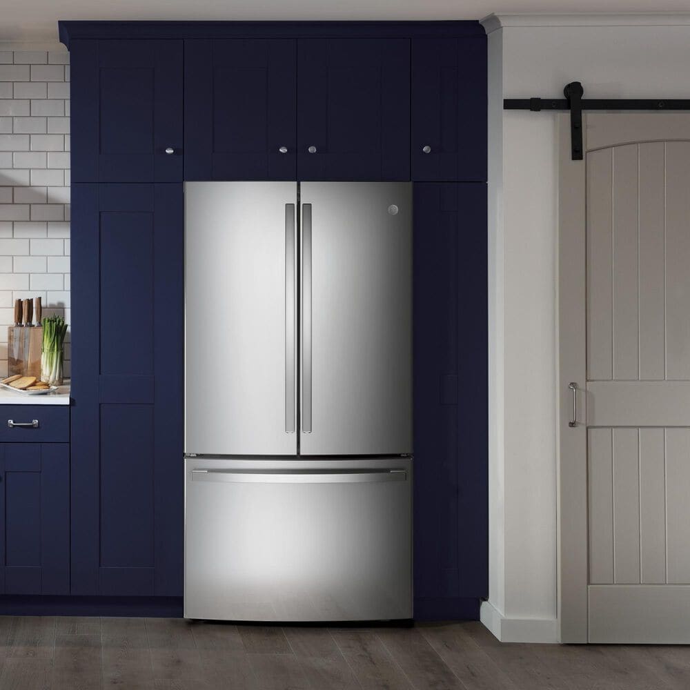 GE Appliances 28.7 Cu. Ft. 3-Door French Door Refrigerator in Stainless Steel, , large