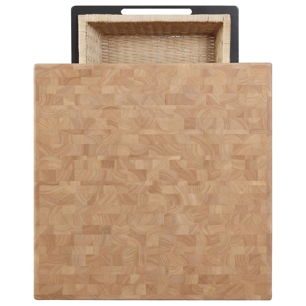 Linon Home Decor Kolton Kitchen Island in Black and Natural, , large