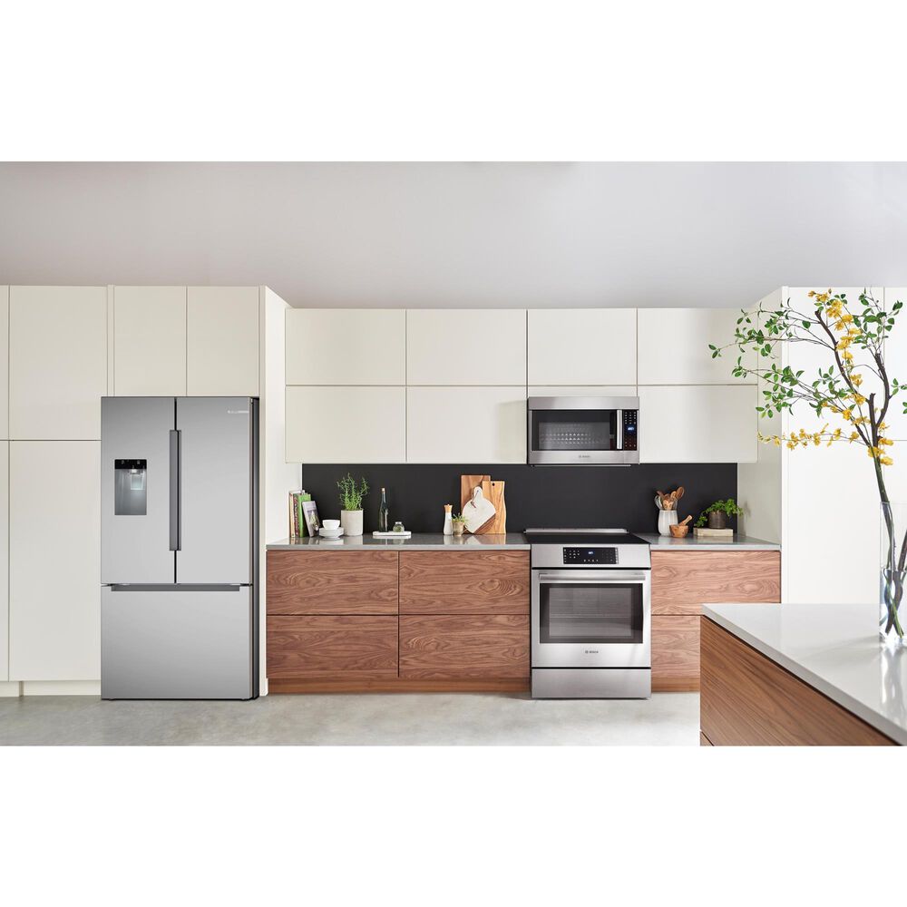 Bosch 100 Series 21.6 Cu. Ft. French Door Bottom Mount Refrigerator in Stainless Steel, , large