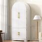 HOMLUX 72" Tall Arched Kitchen Pantry Cabinet in White, , large