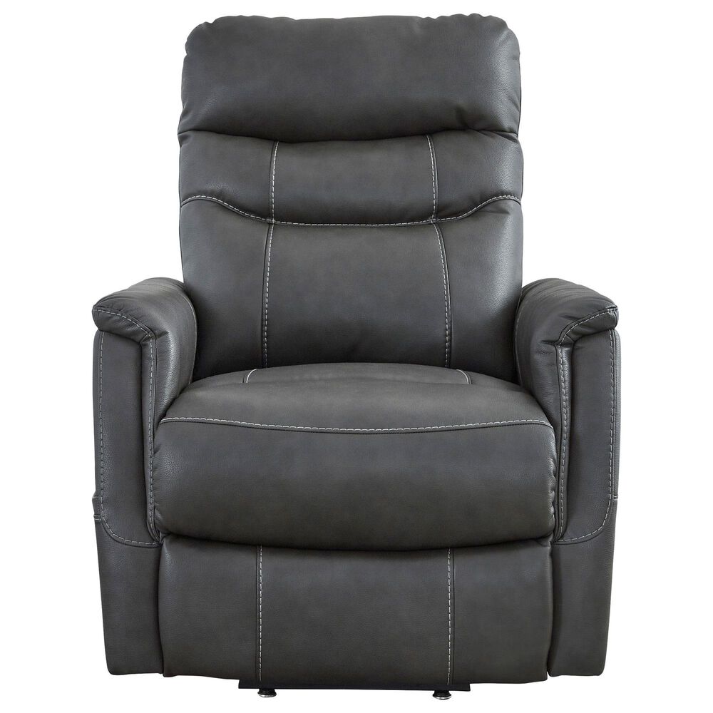 Ashley Strawbill Power Lift Recliner in Shadow, , large