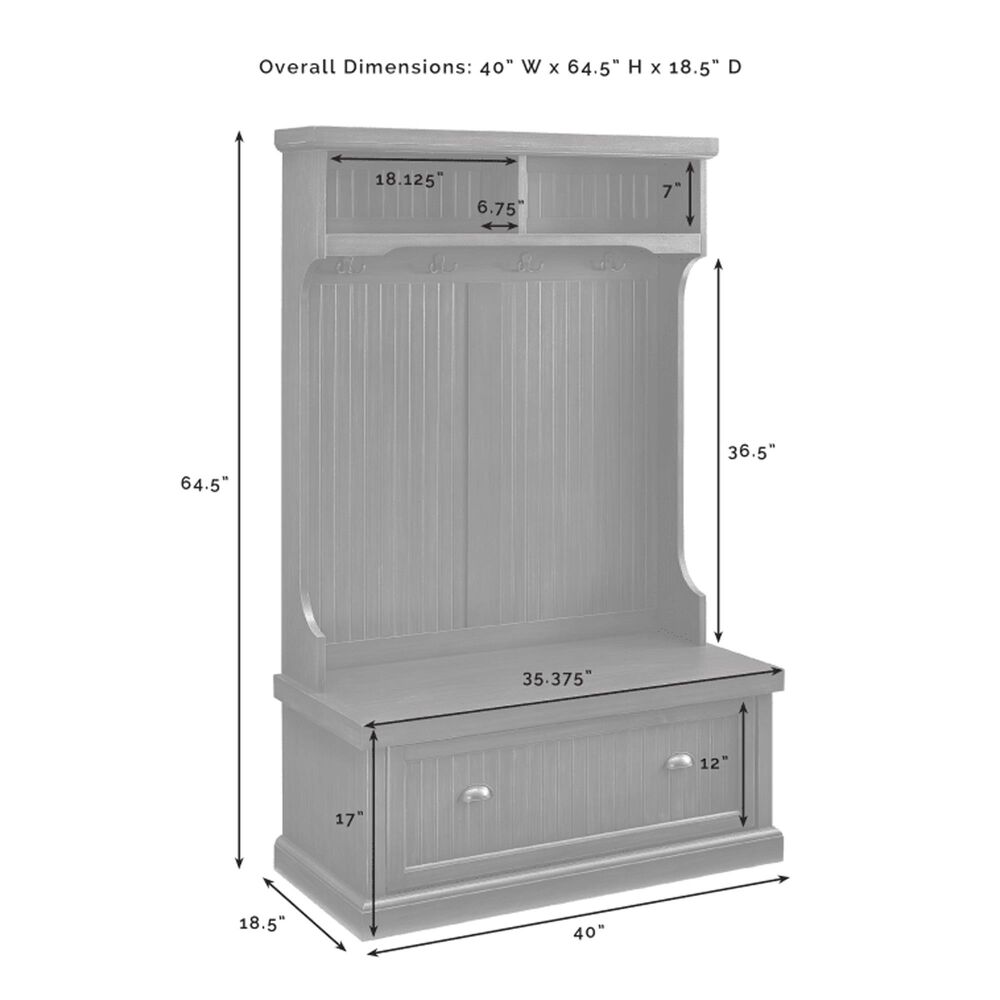 Crosley Furniture Seaside Hall Tree in Navy NFM