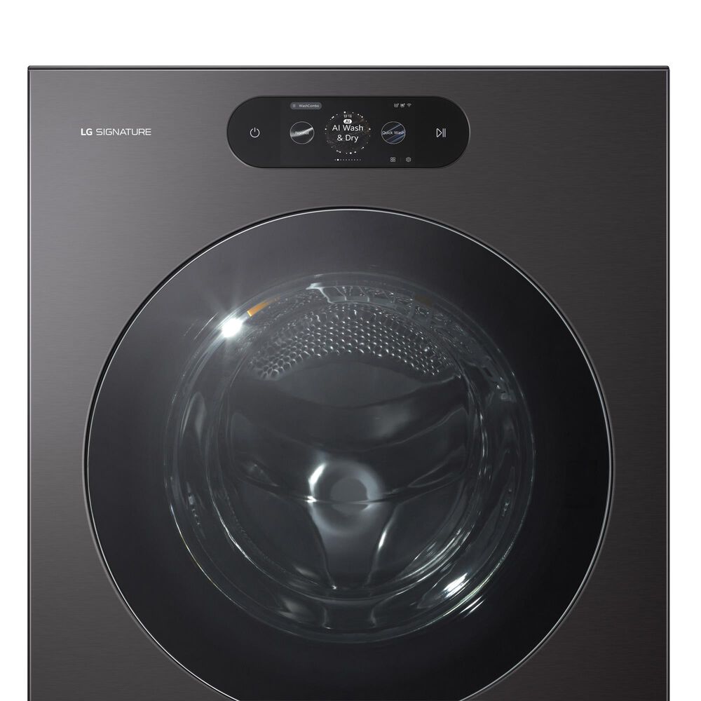 LG Studio 5.8 Cu. Ft. Smart Front Load All-In-One Washer and Dryer Combo in Brushed Black Steel, , large