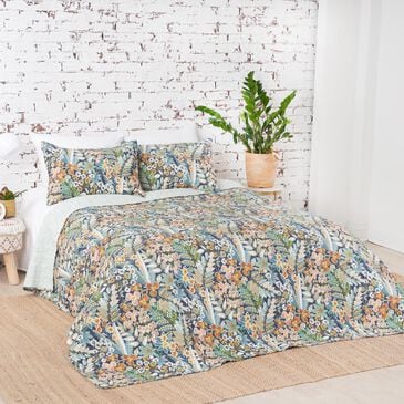 C and F Home Posy 3-Piece Full/Queen Quilt Set in Indigo, Yellow, Orange and Green, , large